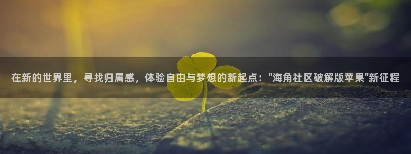 海角社区hj15d：在新的世界里，寻找归属感，体验自由与梦想的新起点：\